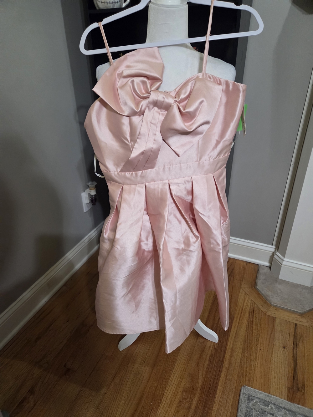 Soieblu Pink Satin Bow-Detail Cocktail Dress